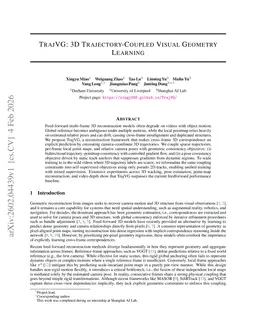 TrajVG: 3D Trajectory-Coupled Visual Geometry Learning
