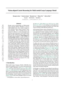 Vision-aligned Latent Reasoning for Multi-modal Large Language Model