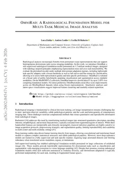 OmniRad: A Radiological Foundation Model for Multi-Task Medical Image Analysis