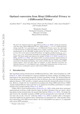 Optimal conversion from Rényi Differential Privacy to $f$-Differential Privacy