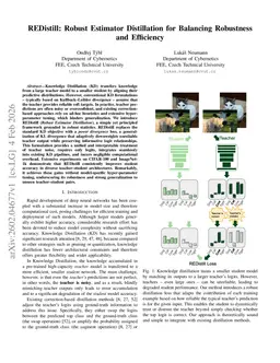 REDistill: Robust Estimator Distillation for Balancing Robustness and Efficiency