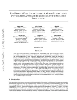 Let Experts Feel Uncertainty: A Multi-Expert Label Distribution Approach to Probabilistic Time Series Forecasting