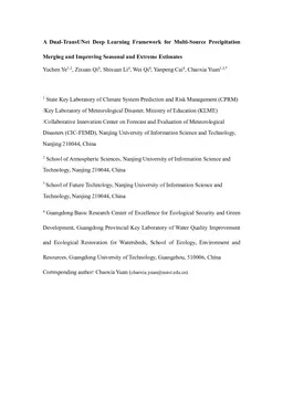 A Dual-TransUNet Deep Learning Framework for Multi-Source Precipitation Merging and Improving Seasonal and Extreme Estimates