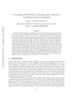 Interval-Based AUC (iAUC): Extending ROC Analysis to Uncertainty-Aware Classification