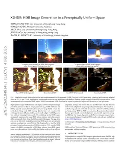 X2HDR: HDR Image Generation in a Perceptually Uniform Space