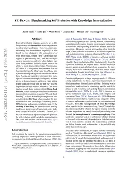 SE-Bench: Benchmarking Self-Evolution with Knowledge Internalization