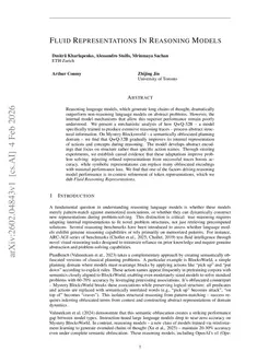 Fluid Representations in Reasoning Models