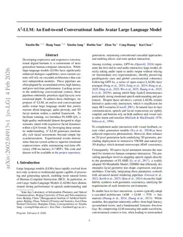 A$^2$-LLM: An End-to-end Conversational Audio Avatar Large Language Model