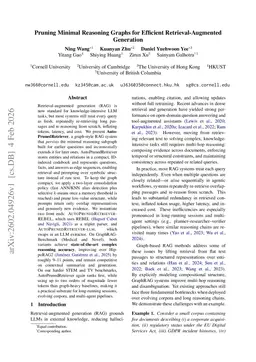 Pruning Minimal Reasoning Graphs for Efficient Retrieval-Augmented Generation