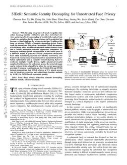 SIDeR: Semantic Identity Decoupling for Unrestricted Face Privacy
