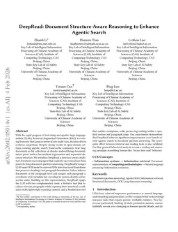 DeepRead: Document Structure-Aware Reasoning to Enhance Agentic Search