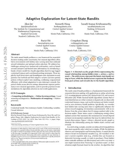 Adaptive Exploration for Latent-State Bandits