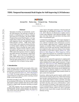 TIDE: Temporal Incremental Draft Engine for Self-Improving LLM Inference