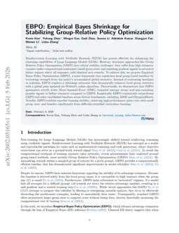 EBPO: Empirical Bayes Shrinkage for Stabilizing Group-Relative Policy Optimization