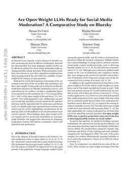 Are Open-Weight LLMs Ready for Social Media Moderation? A Comparative Study on Bluesky