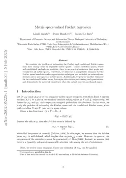 Metric space valued Fr{é}chet regression