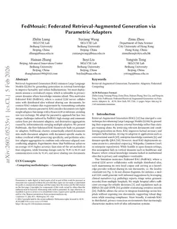 FedMosaic: Federated Retrieval-Augmented Generation via Parametric Adapters