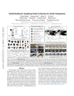 MobileManiBench: Simplifying Model Verification for Mobile Manipulation
