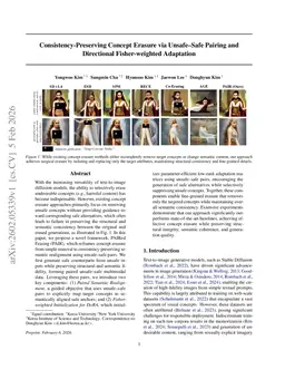 Consistency-Preserving Concept Erasure via Unsafe-Safe Pairing and Directional Fisher-weighted Adaptation