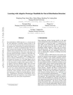 Learning with Adaptive Prototype Manifolds for Out-of-Distribution Detection