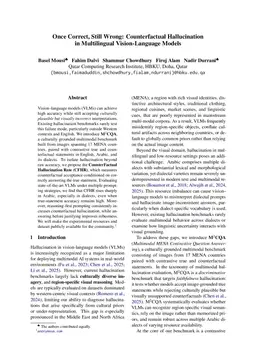 Once Correct, Still Wrong: Counterfactual Hallucination in Multilingual Vision-Language Models