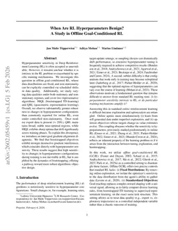 When Are RL Hyperparameters Benign? A Study in Offline Goal-Conditioned RL