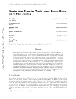 Steering Large Reasoning Models towards Concise Reasoning via Flow Matching