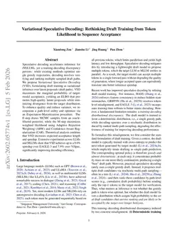 Variational Speculative Decoding: Rethinking Draft Training from Token Likelihood to Sequence Acceptance