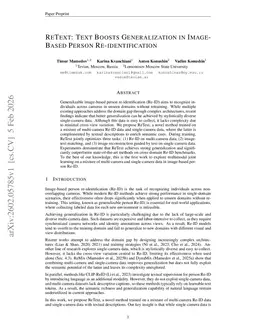 ReText: Text Boosts Generalization in Image-Based Person Re-identification