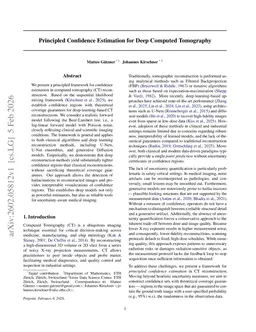 Principled Confidence Estimation for Deep Computed Tomography