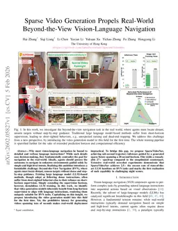 Sparse Video Generation Propels Real-World Beyond-the-View Vision-Language Navigation