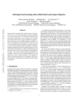 Self-Supervised Learning with a Multi-Task Latent Space Objective