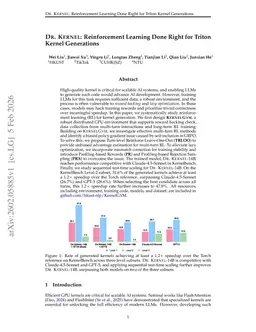 Dr. Kernel: Reinforcement Learning Done Right for Triton Kernel Generations