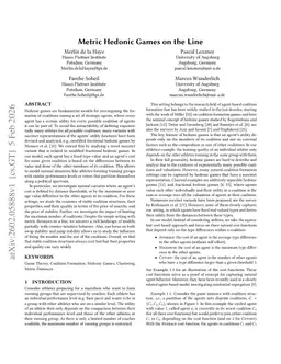 Metric Hedonic Games on the Line