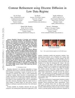 Contour Refinement using Discrete Diffusion in Low Data Regime