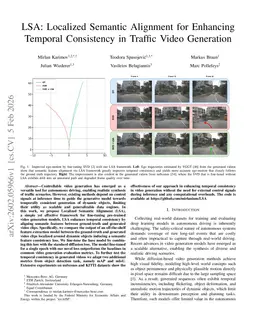 LSA: Localized Semantic Alignment for Enhancing Temporal Consistency in Traffic Video Generation
