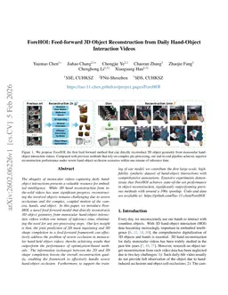 ForeHOI: Feed-forward 3D Object Reconstruction from Daily Hand-Object Interaction Videos