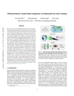 MMEarth-Bench: Global Model Adaptation via Multimodal Test-Time Training