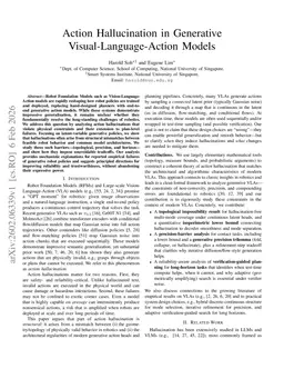 Action Hallucination in Generative Visual-Language-Action Models