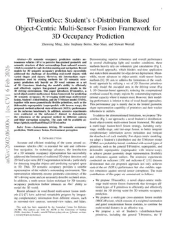 TFusionOcc: Student's t-Distribution Based Object-Centric Multi-Sensor Fusion Framework for 3D Occupancy Prediction