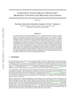 Is Gradient Ascent Really Necessary? Memorize to Forget for Machine Unlearning
