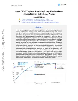 AgentCPM-Explore: Realizing Long-Horizon Deep Exploration for Edge-Scale Agents
