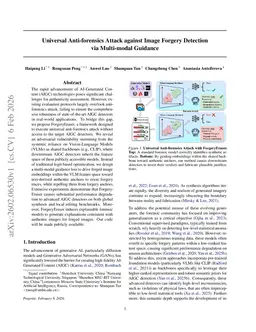 Universal Anti-forensics Attack against Image Forgery Detection via Multi-modal Guidance