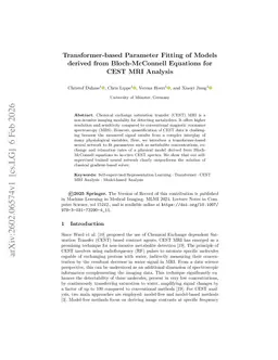 Transformer-based Parameter Fitting of Models derived from Bloch-McConnell Equations for CEST MRI Analysis