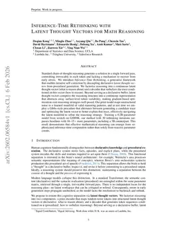 Inference-Time Rethinking with Latent Thought Vectors for Math Reasoning