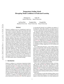 Temperature Scaling Attack Disrupting Model Confidence in Federated Learning