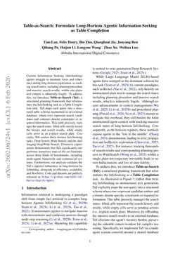 Table-as-Search: Formulate Long-Horizon Agentic Information Seeking as Table Completion