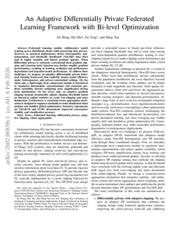 An Adaptive Differentially Private Federated Learning Framework with Bi-level Optimization