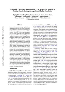 Behavioral Consistency Validation for LLM Agents: An Analysis of Trading-Style Switching through Stock-Market Simulation
