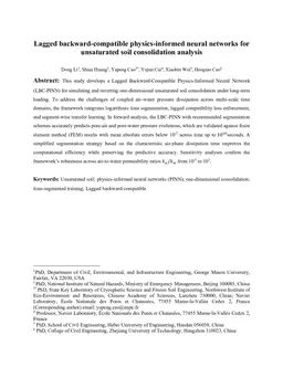 Lagged backward-compatible physics-informed neural networks for unsaturated soil consolidation analysis